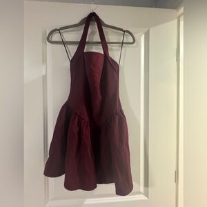 Saints Burgundy Mini Bubble dress